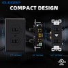 ELEGRP Double Toggle Light Switch, Two Single Pole Electrical Dual