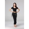 Women Belly Dance Hip Scarf, Sequin Tassels Triangle Tribal Wrap