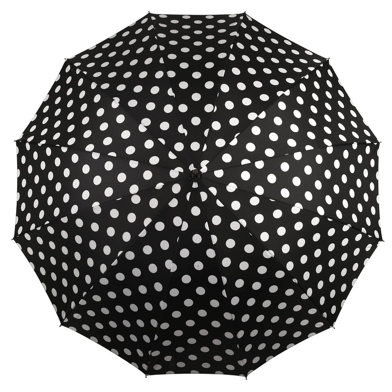 Agaric Classic Wooden Hook Handle J Stick Umbrella Auto Open