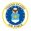United States Air Force Emblem Clear Vinyl Decal, 3 1/2" x 4 1/8" Size, 1 Pack