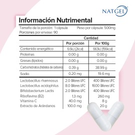 Fem | Probióticos Para La Mujer + Extracto de Arándanos | 90 Softgels | Formula Patentada | Natgel