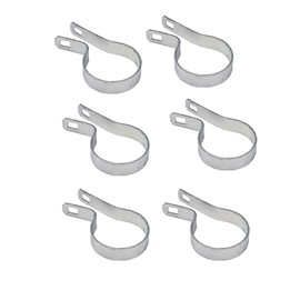 Galvanized Steel Tension Band, 3-1/2 inch, Industrial Chain Link Fence, Pack of 6, Silver Steel
