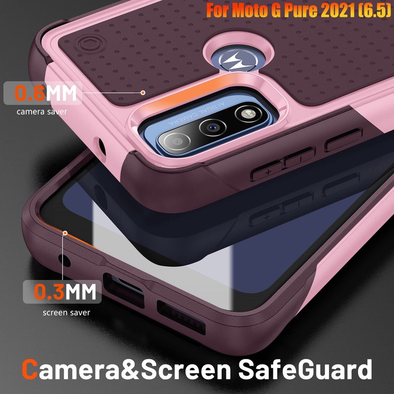 ymxdmd Heavy Duty Case for Moto G Pure 2022/Moto G