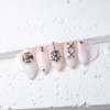 Iron White Ombre Handmade Nail Tips - Short Almond /