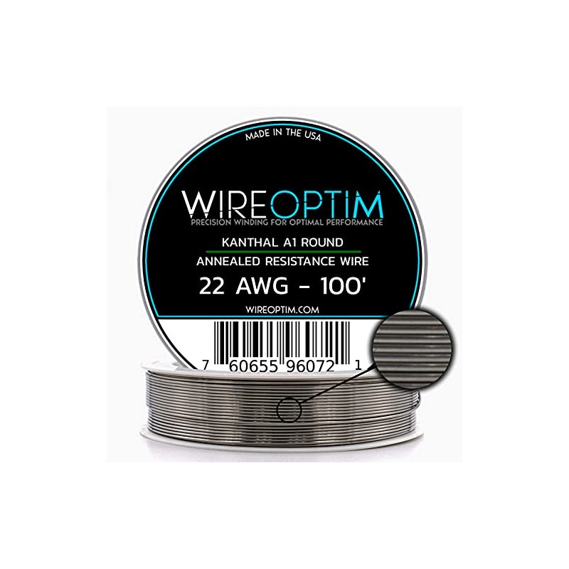 WIREOPTIM Kanthal A1 Resistance Wire 22 AWG - 100 Feet