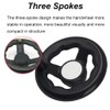 Black Round Hand Wheel with Revolving Handle, 100mm Power Lathe