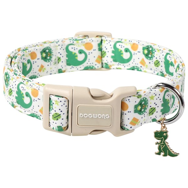 DOGWONG Dinosaur Dog Collar- Cute Summer Dog Collars Adjustable Designer