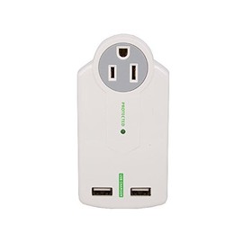 Cable Leader 3 AC Outlet Surge Protector Wall Tap with 2 USB Ports