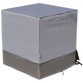 MODERN WAVE - Extra Thick Air Conditioner Cover for Outside Units - Durable Winter, Waterproof Full AC Cover (Oxford, 35"x35"x39")