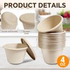 Arcccky 100 Pack 4oz Disposable Natural Bagasse Fiber Cups with