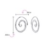 Boho Geometric Tribal Swirl Hammered Wire Spiral Hoop Threader Earrings