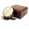 Antique Brass Compass Engraved "Go Confidently in The Direction of