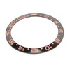 Watch Bezel Insert 38mm Black Base Rose Gold Digit Ceramic