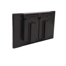 Sealproof - Cubierta de enchufe horizontal dúplex de 1 banda, resistente a la intemperie, protector de receptáculo de alimentación eléctrica dúplex de una sola banda, certificado UL, bronce