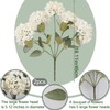 FAICOIA 2 Pcs Hydrangea Artificial Flowers White Faux Hydrangeas Flower