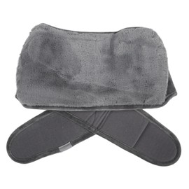 Uterus Warming Waist Belt Dark Gray Adjustable Thick Soft Plush Waist Cover for Hot Water Bottle