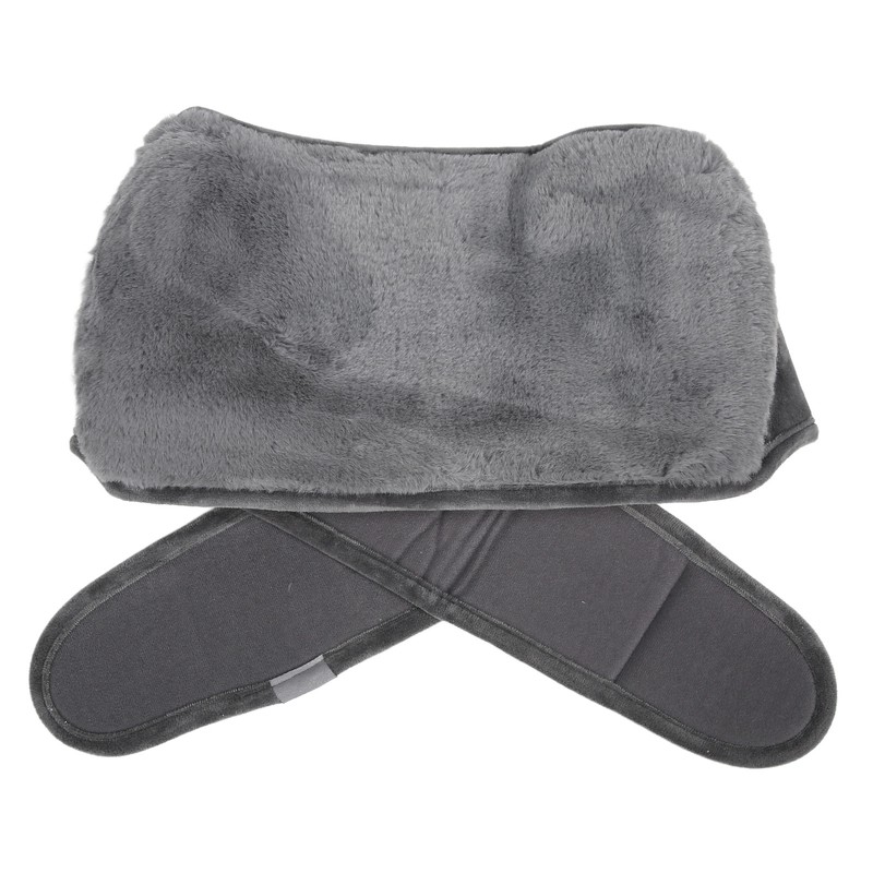 Uterus Warming Waist Belt Dark Gray Adjustable Thick Soft Plush