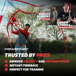 PowerNet Weighted Baseballs for Hitting Training, Baseball Training Equipment for Throwing & Batting, Build Muscle & Strength, 6 Balls 2.8" (16 Oz - Red)