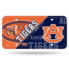 Auburn University Tigers Multi-Color Standard 12x6 Metal License Plate Auto Tag