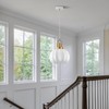 Globe Imitation Silk Pendant Light, 11.8 Inch white bubble lantern