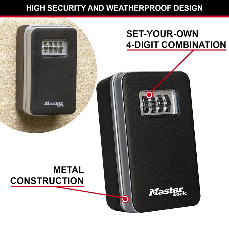 MASTER LOCK Key Safe Wall mounted pull to open medium