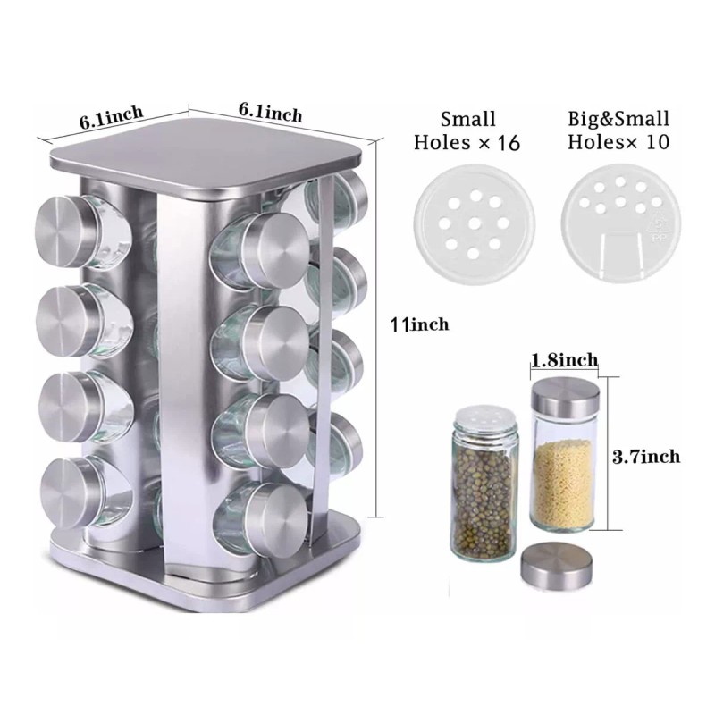 Andro Organizador Especiero Giratorio 16 Tarros