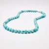TreasureBay Handmade Mens Beaded Necklace Chain 8MM Natural Blue Turquoise