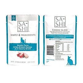 Sa-Shi Tuna And Sea Bream Cat Food Topper Case Of 8 Pouches (1 Pack)