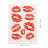 Healeved 6pcs Temporary Stickers Lip Tattoo Lips Pattern Water-proof Stickers
