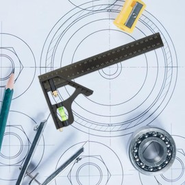 Adjustable Combination Angle Professional Level Measure Measuring Angle Measurements Protractor Right Protractor Square for Fabricators, 25cm