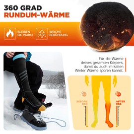 TANSTC Merino Professional Ski Socks Men Women Anti-Bubble Warm Thick Thermal Socks for Cold Weather Cushioning Compression Socks Youth Ski Socks Breathable Quick-Drying 2 Pairs, black