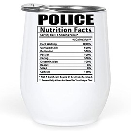 Lovesout Funny Police Nutritional Facts Gifts Tumbler 12 Oz Christmas 2025 Ideals