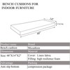 MICUSHION Piano Bench Cushion for Indoor Shoe Storage with Ties