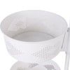 ATOLOMOTOR 5-Tier Rotating Fruit Vegetable Rack with Wheels, Kitchen Carts
