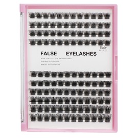 Sulv 120Pcs/Box Grafting Handmade Clusters Eyelashes D Curl Very Good Curled Thickness 0.07mm 3D Layered Effect Eyelash Extension Russian Volume Eyelashes Natural Eyelash DIY Cluster Eyelashes(12mm)