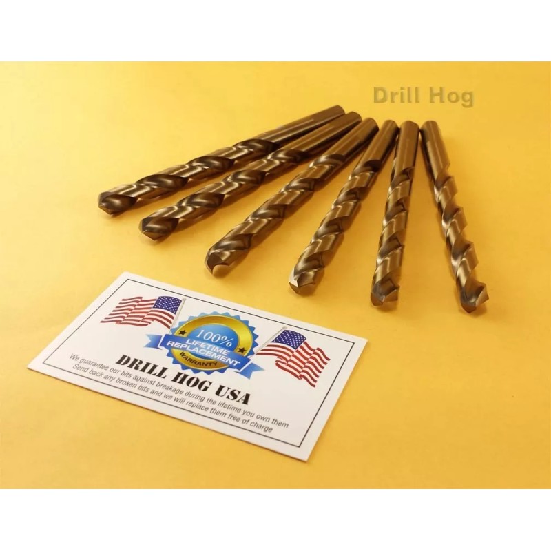 Drill Hog® 13/32" Cobalt Drill Bits 13/32 Bit M42 6
