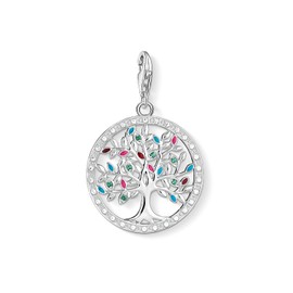 Thomas Sabo Women Charm Pendant Tree of Love Charm Club 925 Sterling Silver 1667-473-7