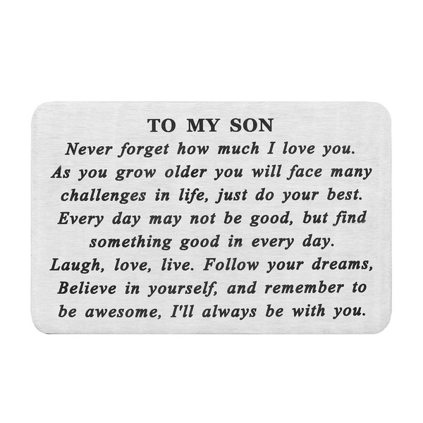 YYQX Son Gifts from Mom To My Son Wallet Card