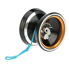 Alomejor Yoyo Profesional, Bola Yoyo de Aluminio Responsiva con Modo Dual para Trucos y Competiciones, Ideal para Niños y Adultos (Rojo Amarillo Plata