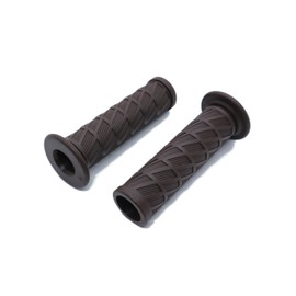 Beatus Retro Design Bike Handle Grip 0.9 inch (22.2 mm) Universal Grip Left and Right Set (Dark Brown)