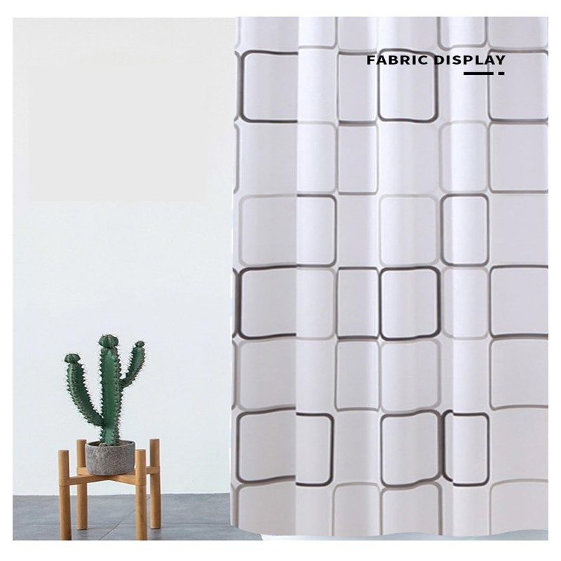 BERYART Waterproof Fabric Shower Curtain Liner - Soft Hotel Quality