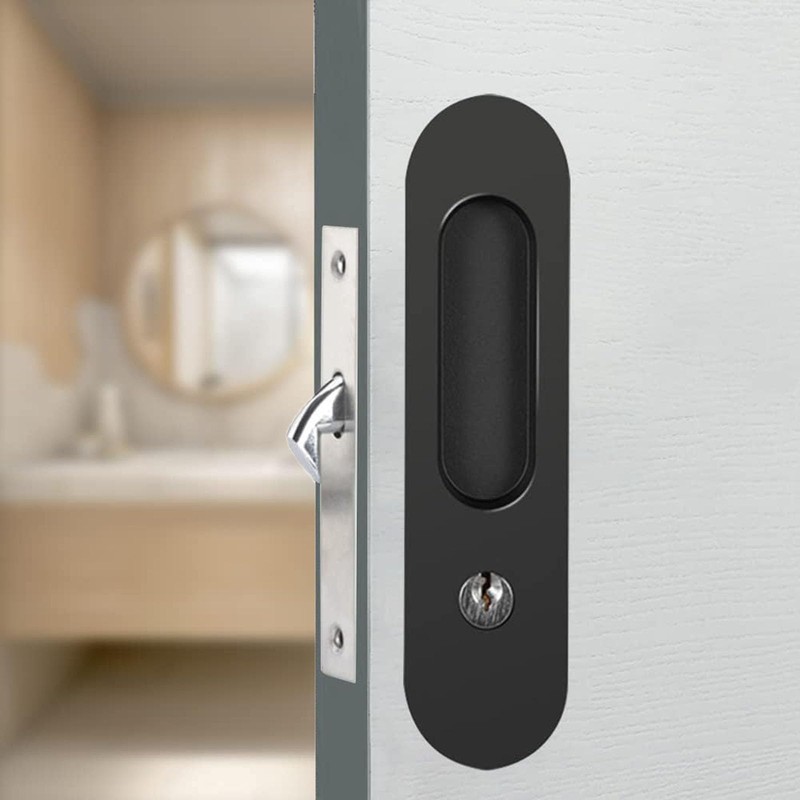 betensh Sliding Door Lock Sliding Door Handle with Key Door
