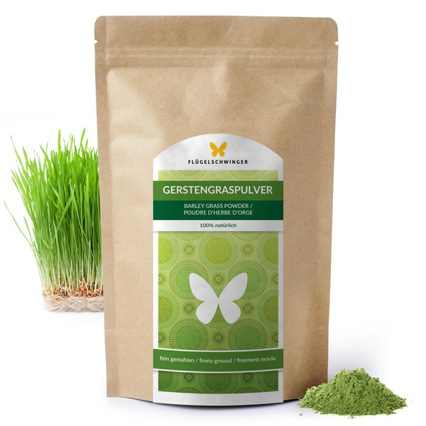 Flügelschwinger barley grass powder from young grass, no additives, raw food quality, gentle processing at low temperatures 500 g 500.0