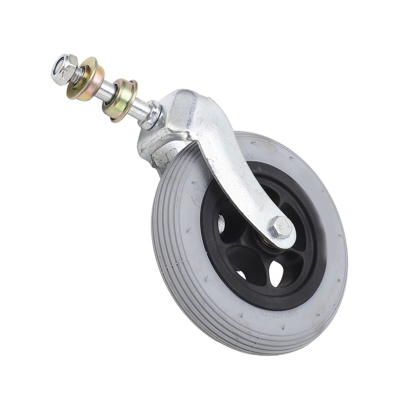Wheelchair Replacement Wheel Grey 6 Inch PU Inflatable Universal Wheelchair