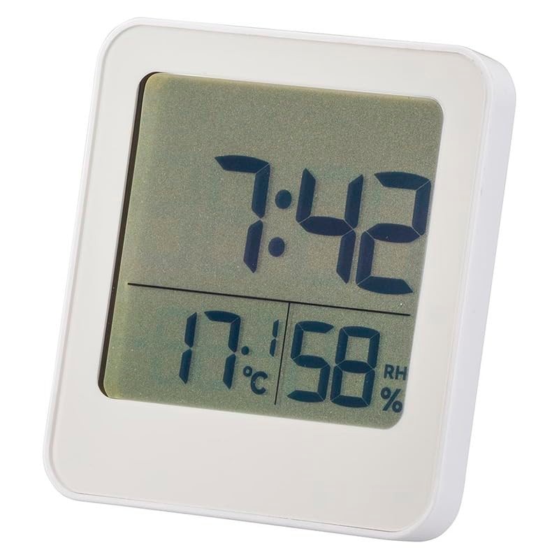 Ohm Electric HB-T20-W 08-1450 OHM Digital Thermometer, Hygrometer, For Bathrooms,
