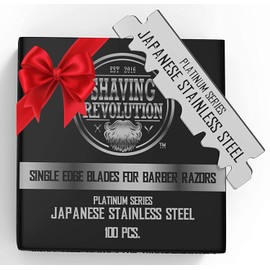 SHAVING REVOLUTION Shaving Revolution 100x Rasiermesser Klingen - Barber Rasierklingen Rasiermesser 100x Rasierklingen Messer Aus Rostfreiem Stahl