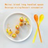Pack of 6 Long Plastic Spoons, Spoons with Long Handle,