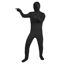 UTEBIT Full Coverall,Unisex Spandex Stretch Adult Costume,Open Face Man Coverall,Black