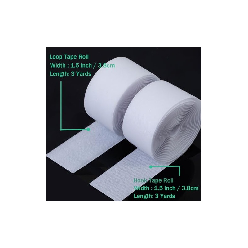 MYUREN 1-1/2 Inch Sew on Hook and Loop Strips |