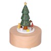 Wooden Music Box Christmas Tree Deer Cart Music Box Classic